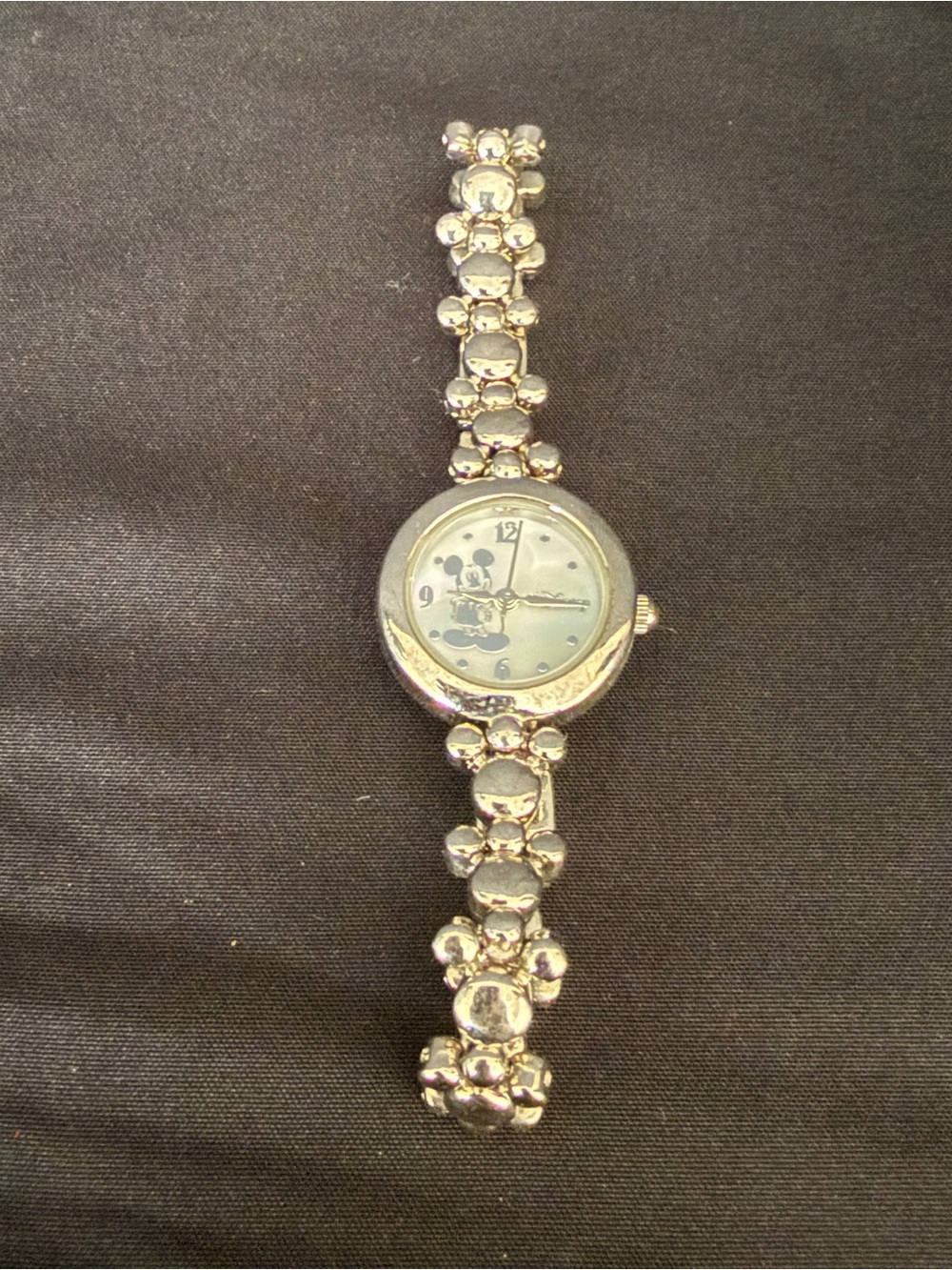 Mickey Mouse Silver-Tone Women's Bracelet Watch